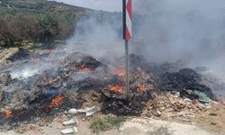 Çöplük alanda korkutan yangın
