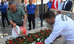 Gemlik’te hükümlülerden şehit kabirlerine anlamlı bakım