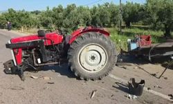 Bursa'da korkutan traktör kazası! Yaşlı çift yola savruldu