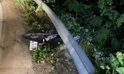 Uçurum kenarında bulunan motosiklet ekipleri harekete geçirdi