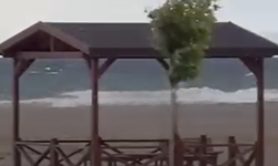 Bursa'da deniz üzerinde hortum paniği