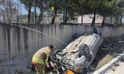 Antakya'da takla atan aracın sürücüsü yaralandı