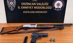 Erzincan'da ruhsatsız tabanca ve tüfek ele geçirildi