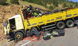 Gümüşhane'de sebze yüklü kamyon otomobile arkadan çarptı: 4 yaralı