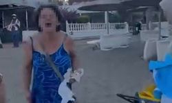 İzmir'de plajda sözlü saldırı kameraya yansıdı