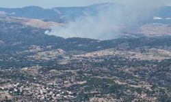 Kavaklıdere'deki yangın drone ile görüntülendi
