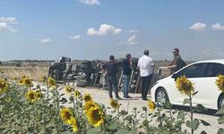Tekirdağ'da devrilen tırın sürücüsü yaralandı