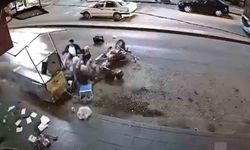 Ters yönden girdi, geri manevrayla kokoreç tezgahına daldı