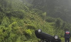 Trabzon'da otomobil uçuruma yuvarlandı: 2 Yaralı