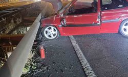 Zonguldak'ta otomobil bariyerlere çarptı: 1 yaralı