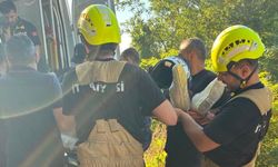 Bursa'da motosiklet 50 metrelik şarampole yuvarlandı