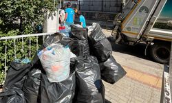 Bursa’da çöp evden 2,5 ton geri dönüşüm atığı çıkarıldı