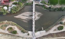 Sular çekilince ortaya çıktı: Tunca Nehri'nin altı!