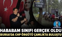 Hababam Sınıfı gerçek oldu: Bursa'da CHP örgütü çamlıkta toplantı yaptı
