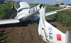 Korkutan eğitim uçağı kazası! Sert iniş yaptı pilot yaralandı