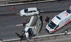 2 tır ve 1 kamyonetin karıştığı kazada 1 kişi yaralandı