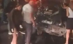 Astsubayları taşıyan otomobil bariyerlere çarptı: 3 yaralı