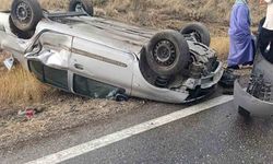 Burdur'da otomobil takla attı: 4 yaralı
