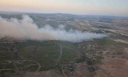 Ezine'deki orman yangınına müdahale sürüyor