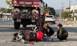Gediz'de arazöz ile motosiklet çarpıştı: 1 yaralı