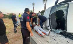 İtfaiye ekipleri genç sürücüyü camdan çıkardı
