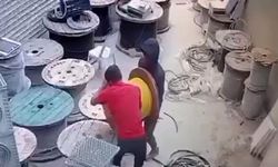 Konteynerlerden kablo vurgunu yaparken kameralara yakalanan suç makineleri tutuklandı