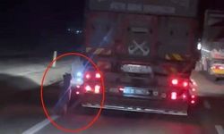 Köpeği kamyonetin arkasına bağlayıp sürükledi