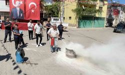 Köyde kendi yangın söndürme sistemini kurdular, itfaiyeden eğitim aldılar