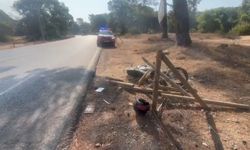 Manavgat'ta motosiklet tel çitlere çarptı: 2 yaralı