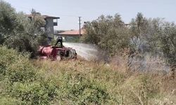 Manavgat'ta tarım arazisinde çıkan yangın söndürüldü