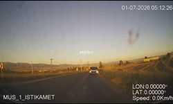 Muş'ta ters yönde ilerlerken ambulansın kamerasına takılan sürücüye ceza