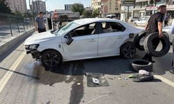 Otomobille çarpışan araç takla attı: 1 yaralı
