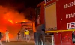 TEM Otoyolu'nda yolcu otobüsü alev topuna döndü