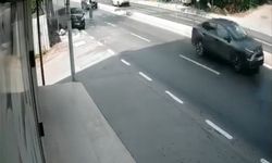 Yayaya çarpmamak için direksiyonu kırdı, kaza böyle geldi