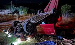 Bursa'da otomobil şarampole yuvarlandı