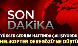 Giresun’da elektrik şirketine ait helikopter düştü