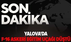 Yalova'da F-16 askeri eğitim uçağı düştü