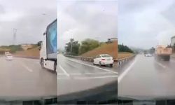 Bursa'da yağışlı havada hız yaptı, bariyerlere çarptı
