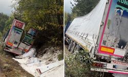 Bursa'da şeker yüklü tır kanala uçtu! Şekerler yola saçıldı