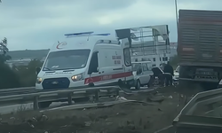 Bursa-Karacabey yolunda kaza: Kamyon karşı şeride geçti
