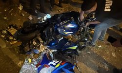 Bursa’da motosiklet yoldan çıkarak boş alana uçtu