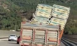 Bursa'da tehlikeli taşımacılık kamerada