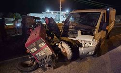 Gaziantep'te kamyonet ile traktör çarpıştı: 3 yaralı