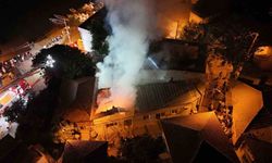Gölyazı'da geceyi aydınlatan yangın