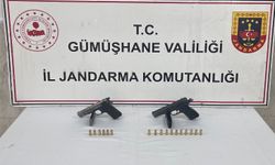 Gümüşhane'de 2 ruhsatsız tabanca ele geçirildi
