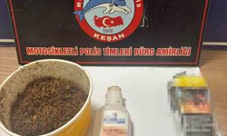 Keşan'da aranan 2 şüpheli yakalanırken 31,36 gram uyuşturucu ele geçirildi