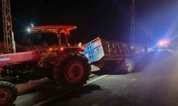 Mardin'de ciple traktör çarpıştı