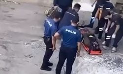 Polisten kaçan kadın dereye atladı, ayağını kırarak hastanelik oldu; o anlar kamerada
