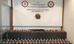 Samsun'da ikamette 13 bin 48 sentetik ecza hap ele geçirildi