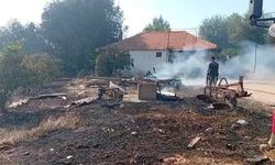 Serik'te çıkan yangında biber serası zarar gördü, alevler eve metreler kala durduruldu